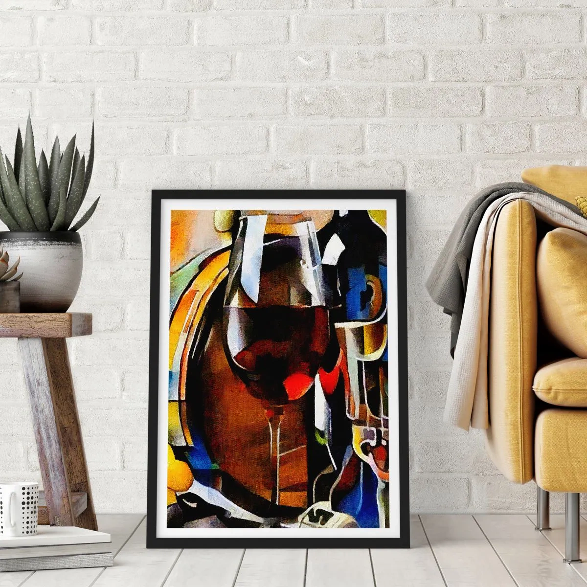 Poster in black frame - And The World Fills With Colours - 30x40 cm