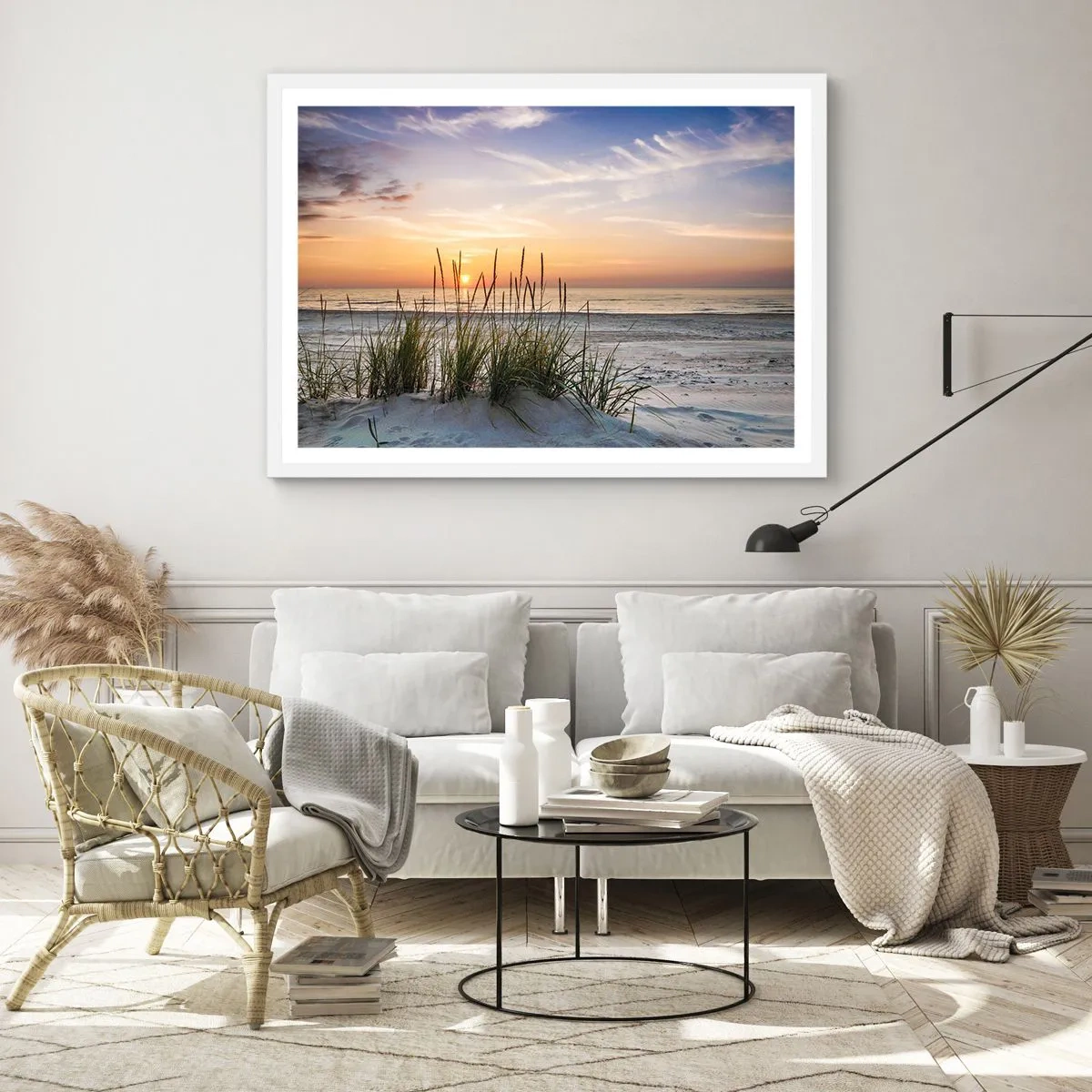 Poster in white frmae - Look, Think, Feel - 91x61 cm