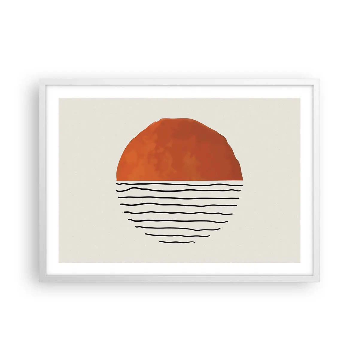 Poster in white frmae - In Japanese Style - 70x50 cm