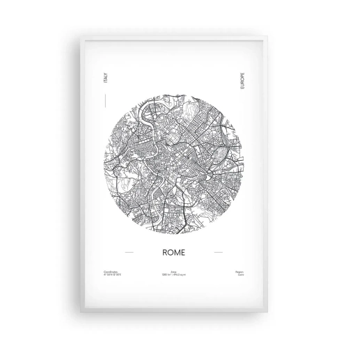 Poster in white frmae - Anatomy of Rome - 61x91 cm