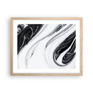 Poster in light oak frame - Connection of Opposites - 50x40 cm