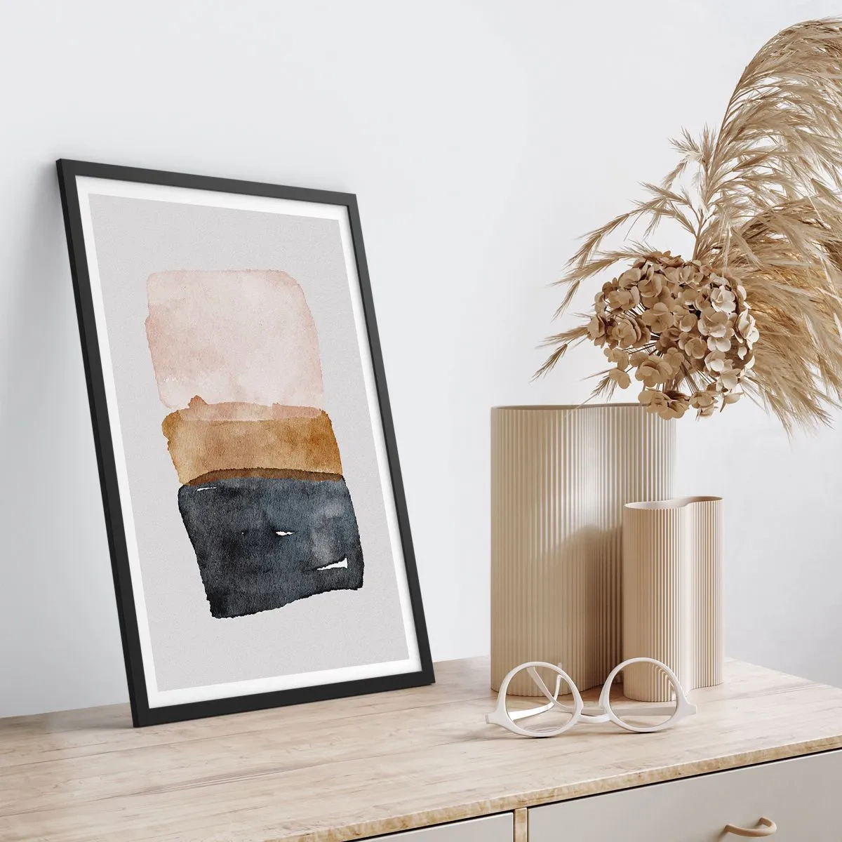 Poster in black frame - Composition of the Colours of the Soil - 30x40 cm