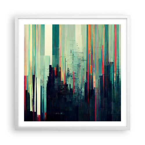 Poster in white frmae - Futuristic City - 60x60 cm