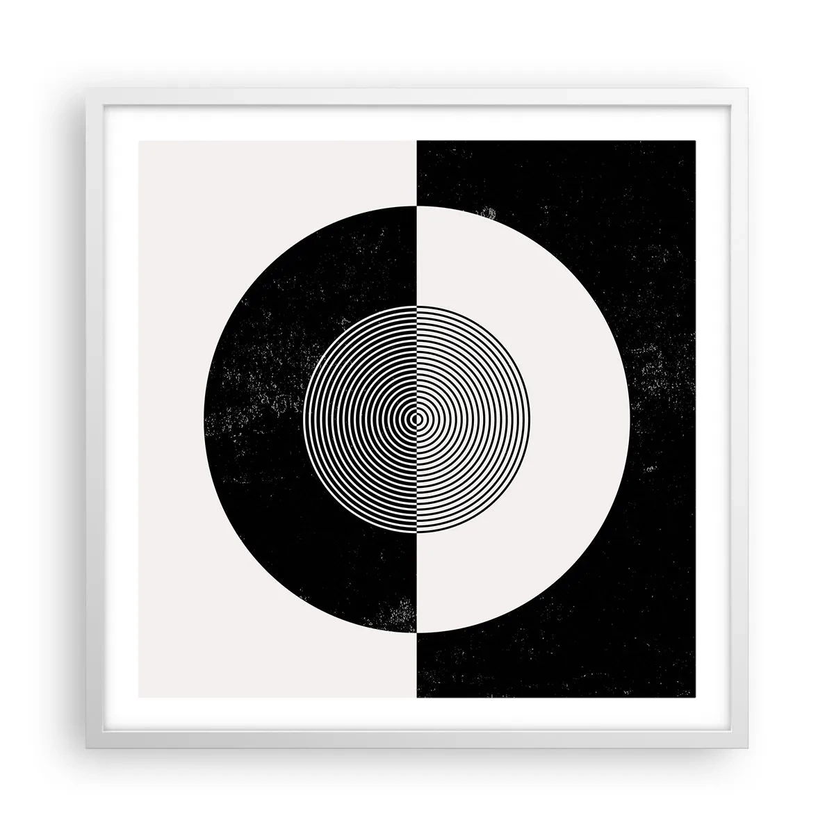Poster in white frmae - Harmony in Black and White - 60x60 cm