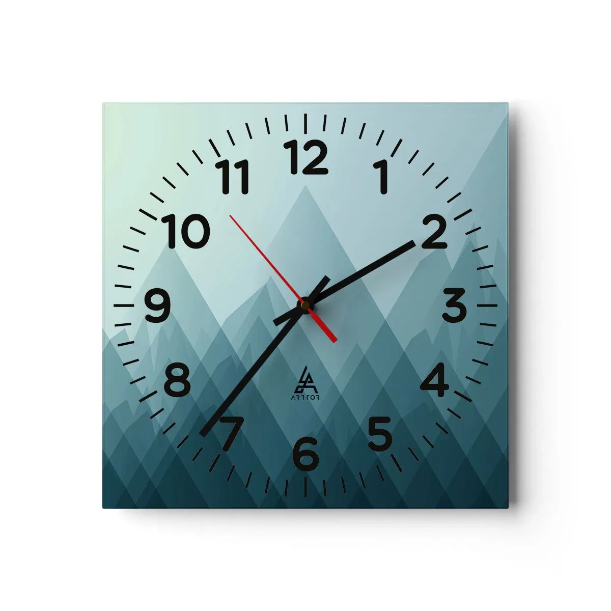 Wall clock - Clock on glass - Big, Bigger, the Biggest - 30x30 cm