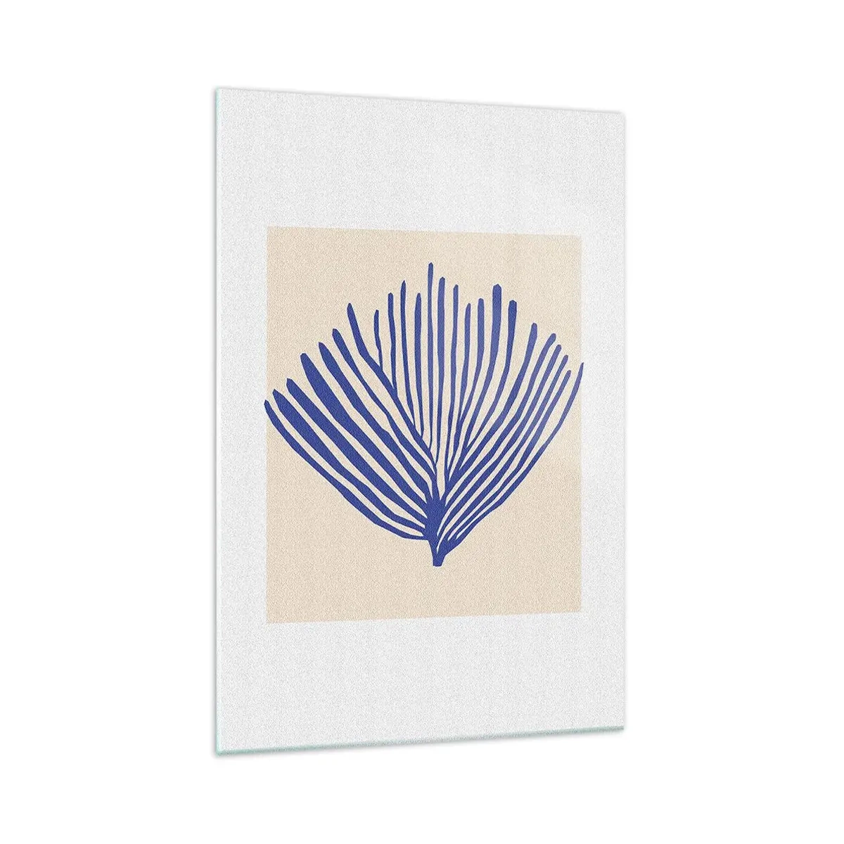 Glass picture - Blue Fan - 70x100 cm