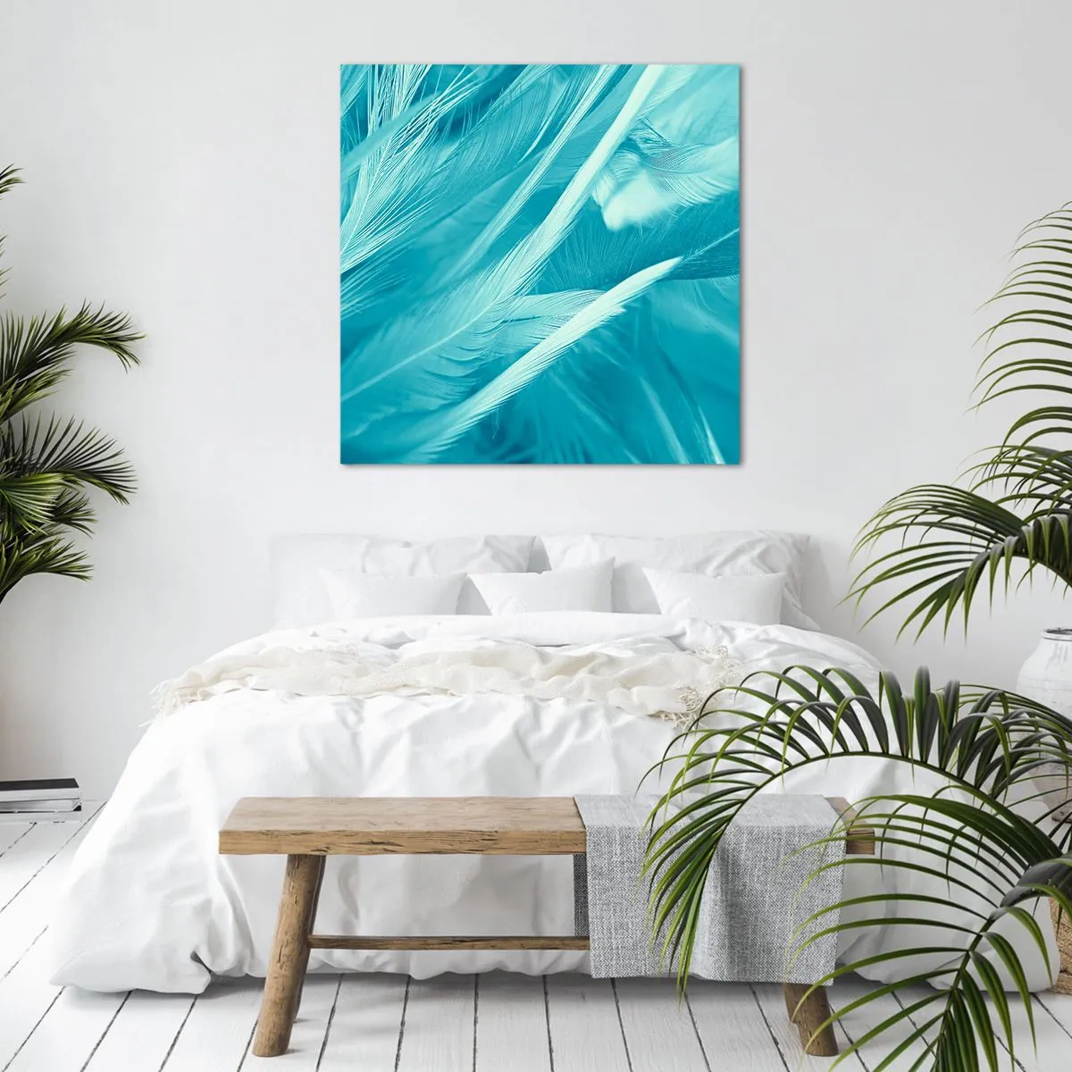 Canvas picture - Drowning in Feathers - 40x40 cm