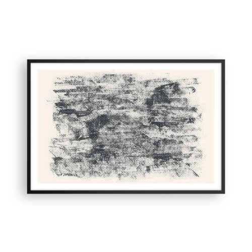 Poster in black frame - Foggy Composition - 91x61 cm