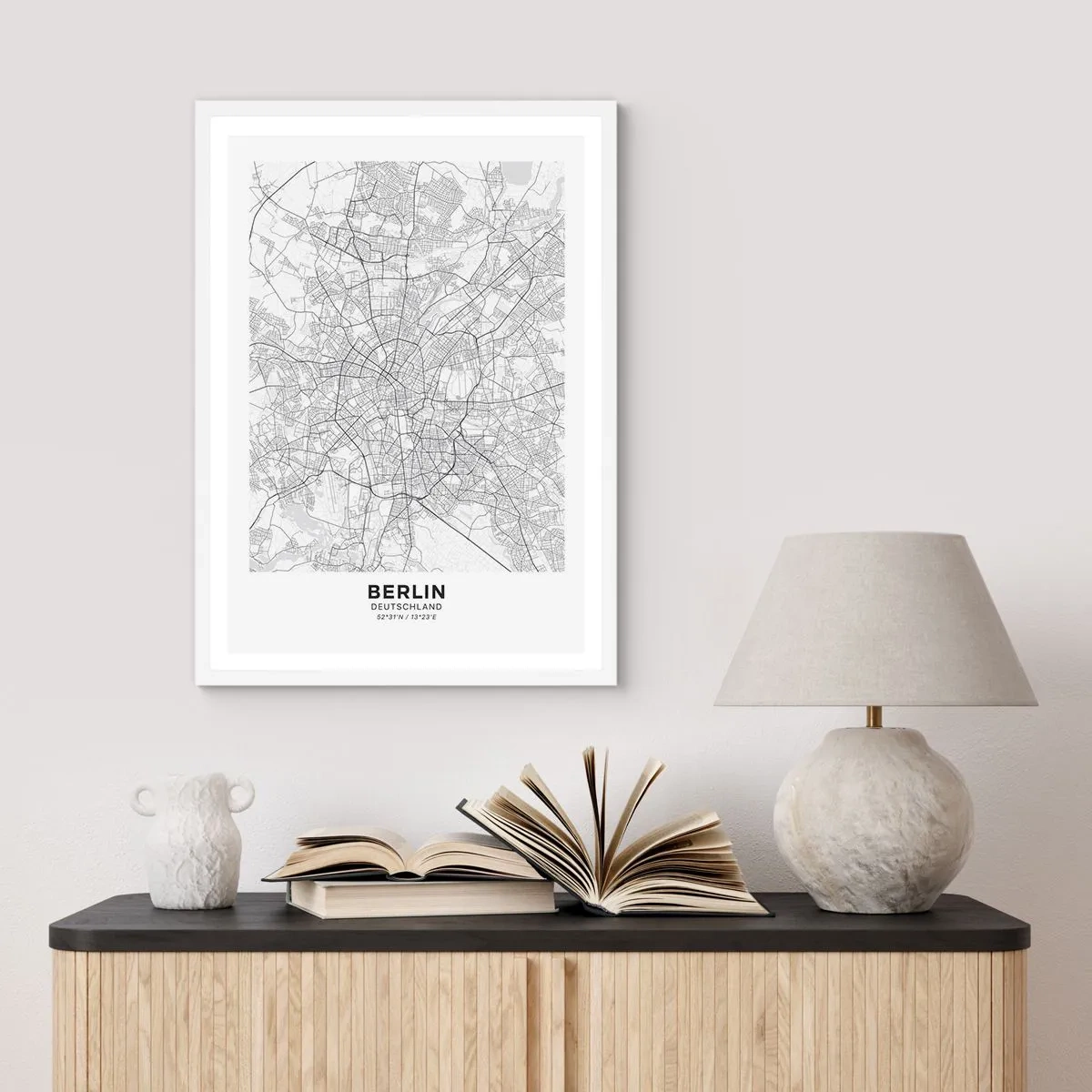 Poster in white frmae - Flower of Berlin - 61x91 cm