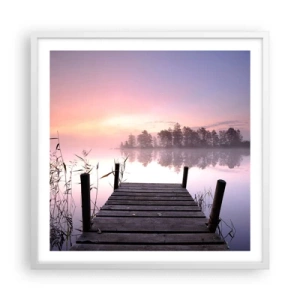 Poster in white frmae - Out from a Lilac Fog… - 60x60 cm