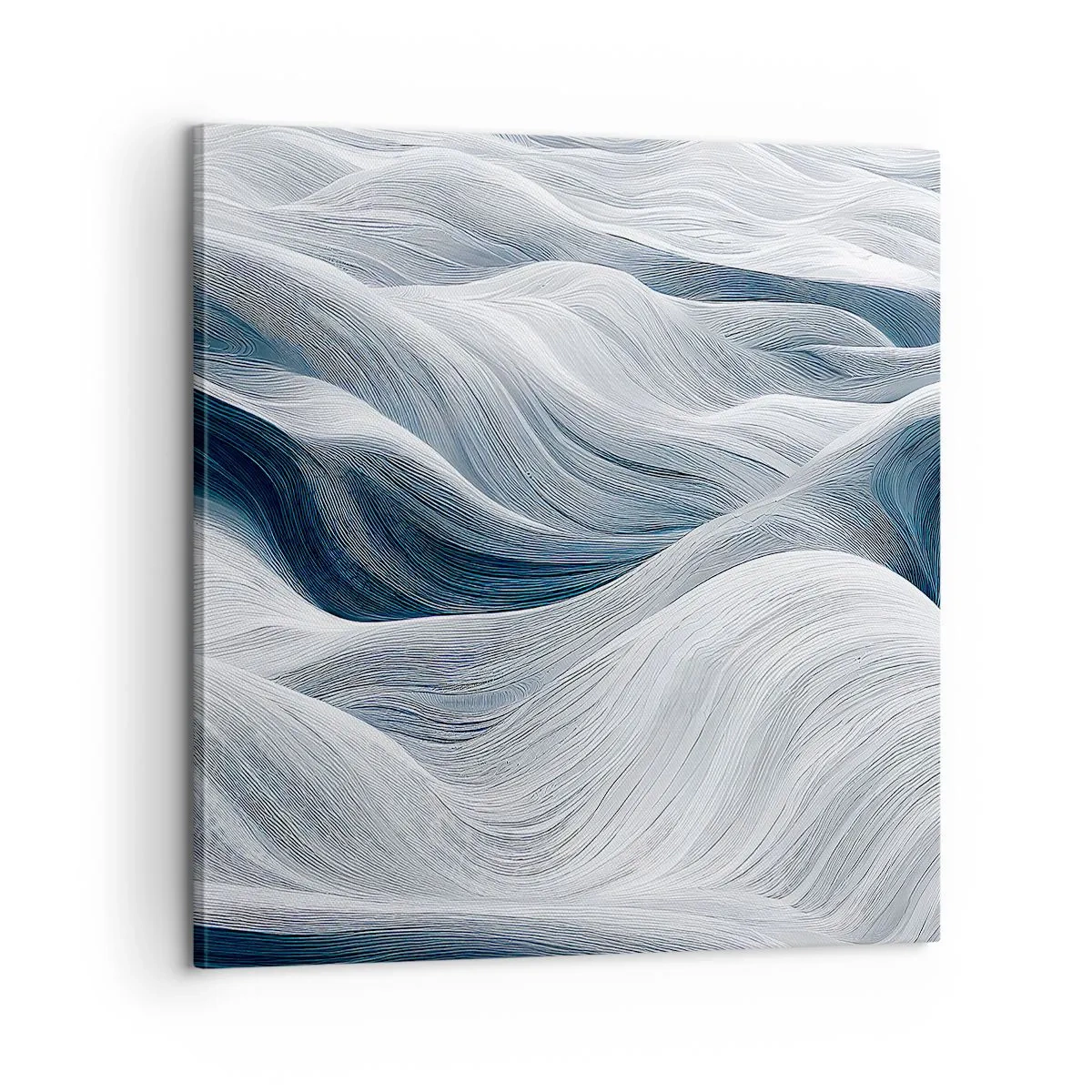 Canvas picture - White and Blue Waves - 60x60 cm