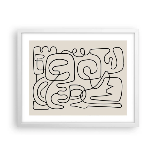 Poster in white frmae - Tracing - 50x40 cm