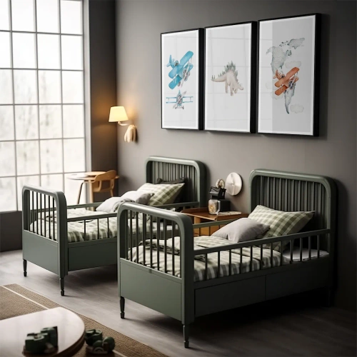 Vintage airplane twins - Inspiration for a children's room