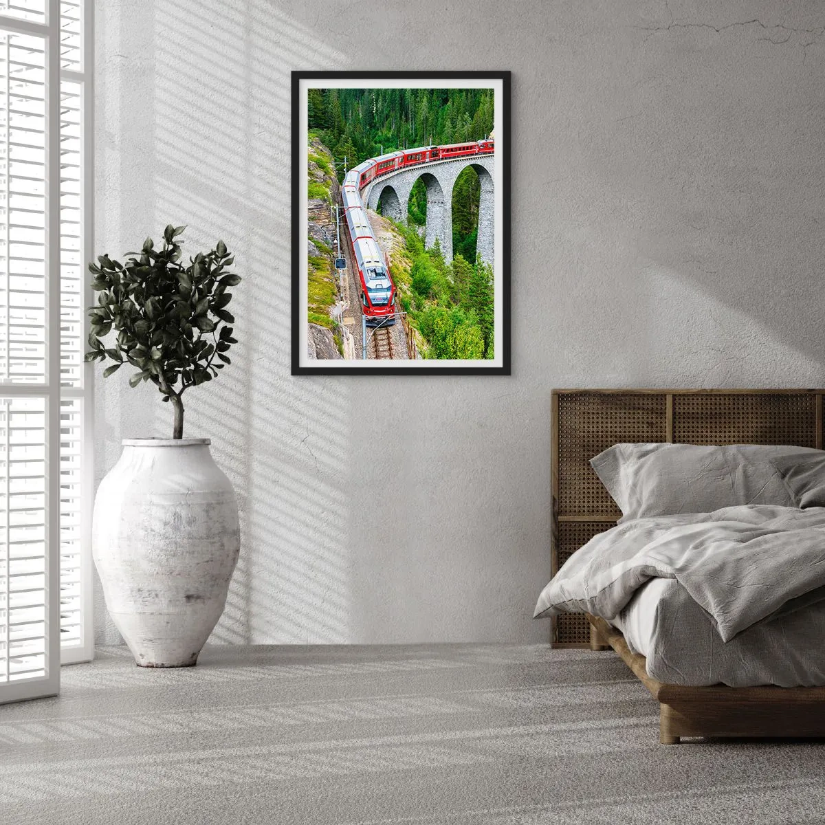 Poster in black frame - Time for Mountin Views - 30x40 cm