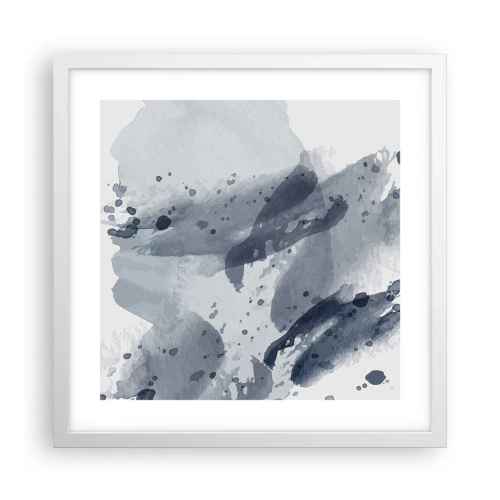 Poster in white frmae - Study in Nature of Water - 40x40 cm