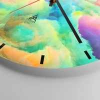 Clock face with lines