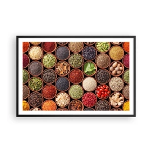 Poster in black frame - All Flavours of the World - 91x61 cm