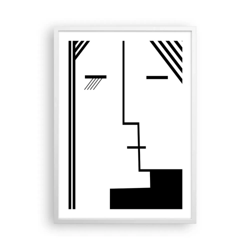Poster in white frmae - Simply a Kiss - 50x70 cm