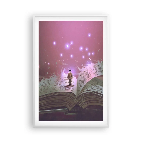 Poster in white frmae - Invitation to Another World -Read It! - 61x91 cm