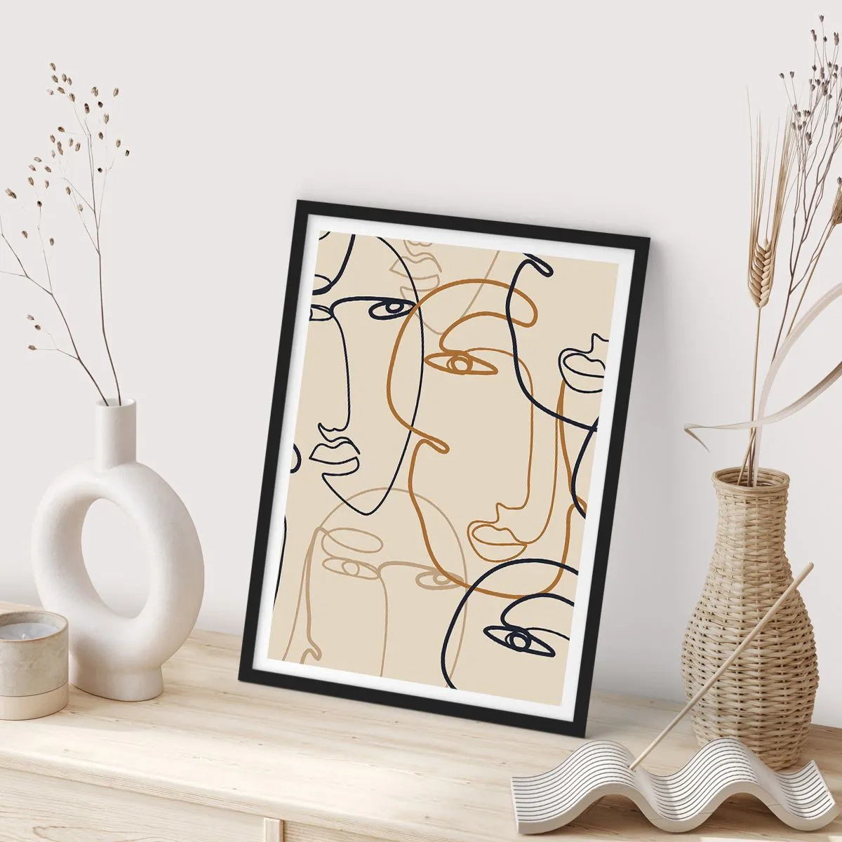 Poster in black frame - Multiplied Portrait - 30x40 cm