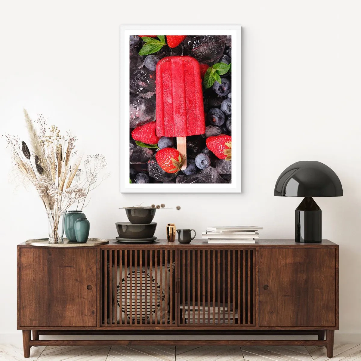 Poster in white frmae - Flavour of Hot Summer - 50x70 cm