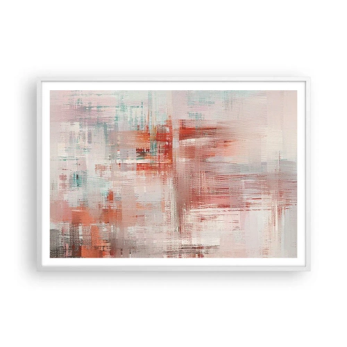 Poster in white frmae - Foggy but Pink - 100x70 cm