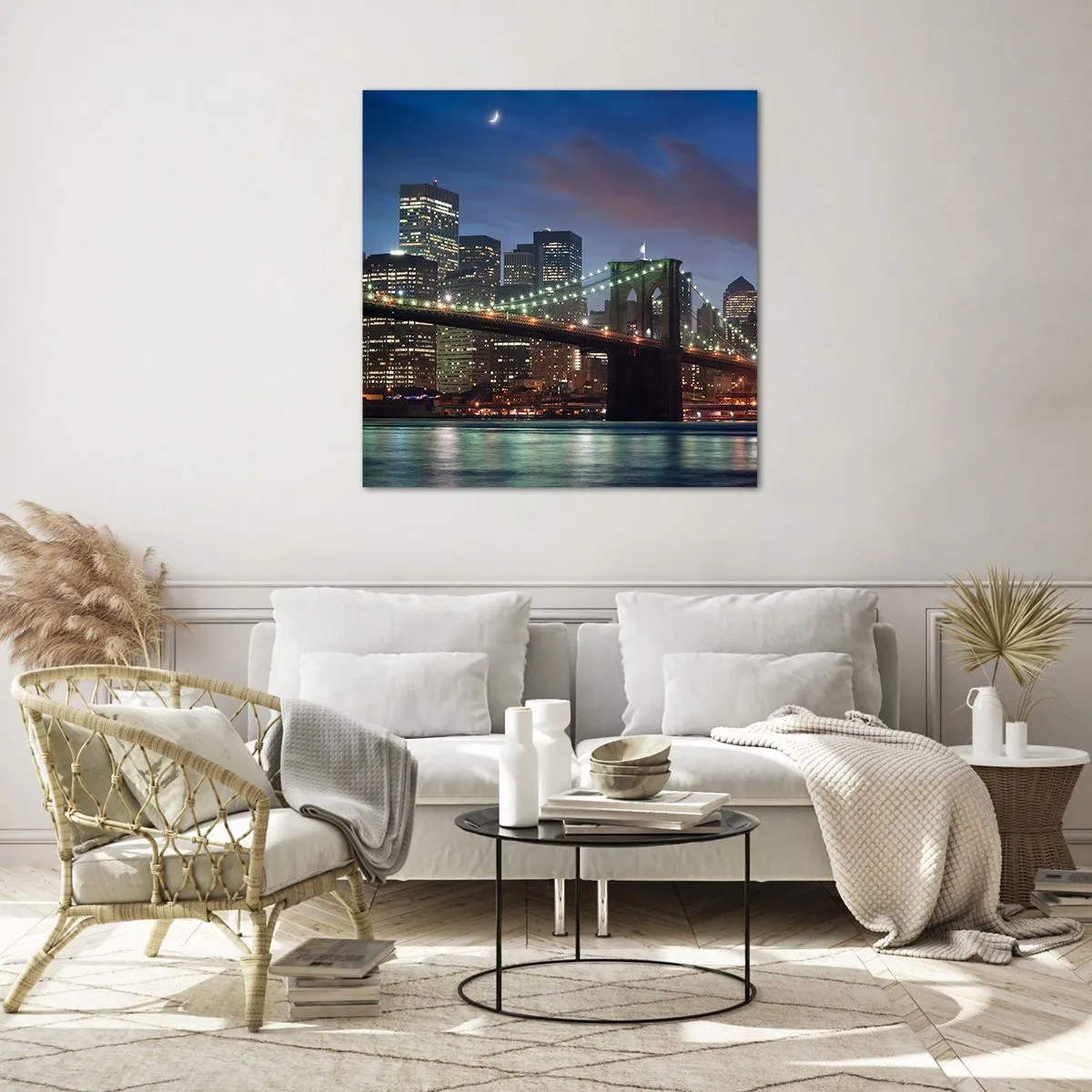 Glass picture - Starry Night  - 70x70 cm