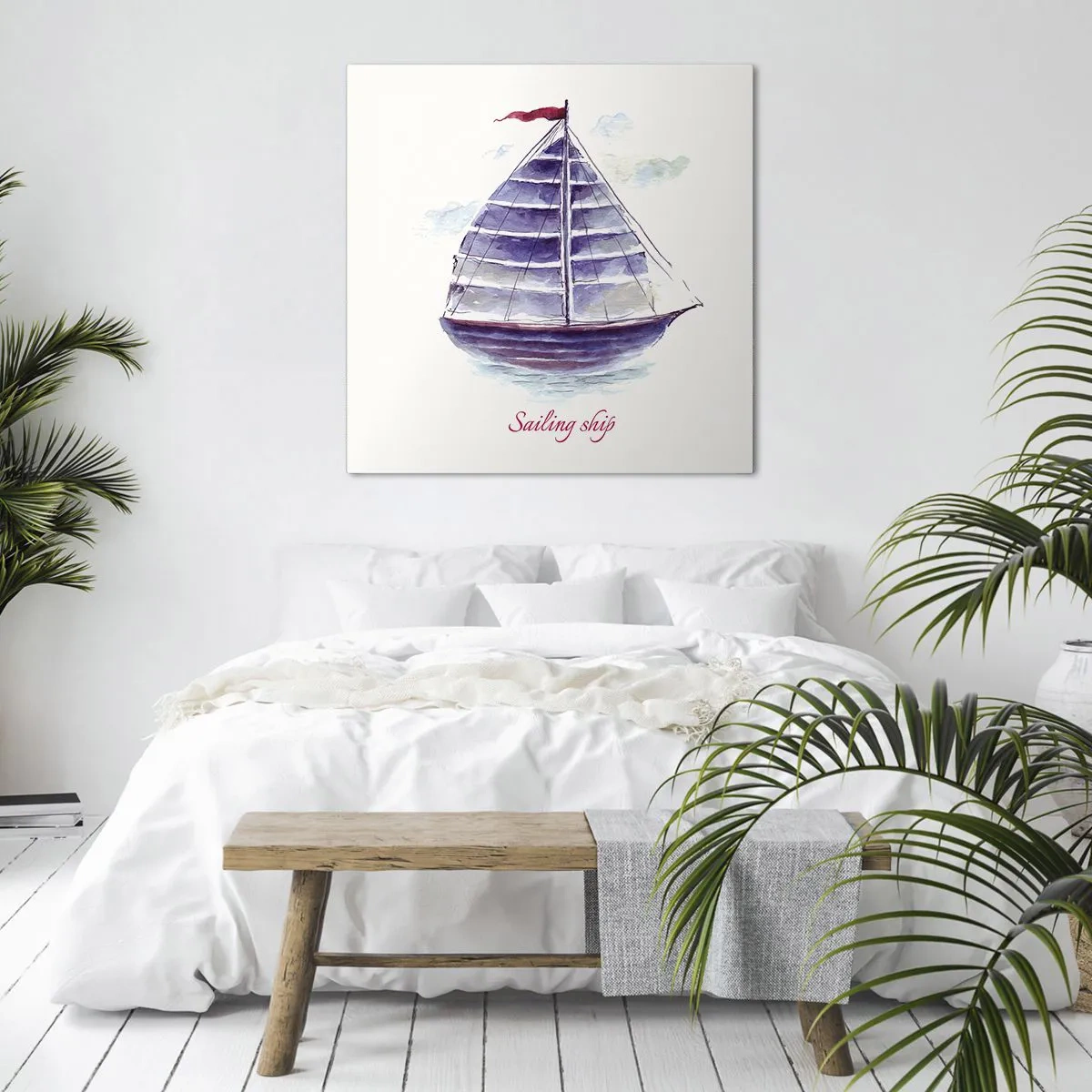 Canvas picture - Full Sails And Calm Waters - 30x30 cm