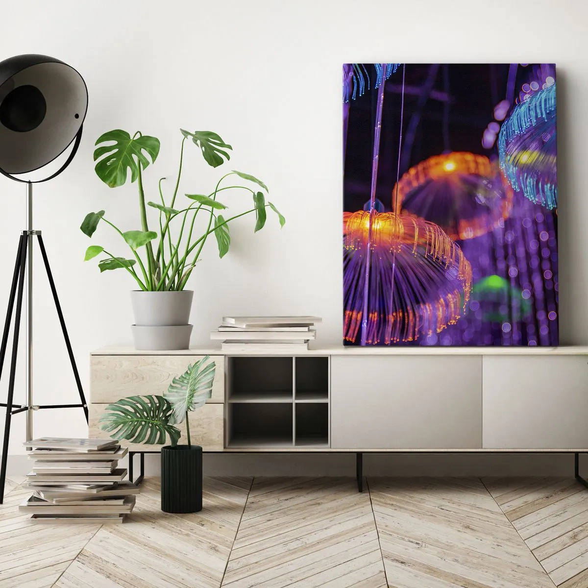 Canvas picture - Light Fountain - 55x100 cm