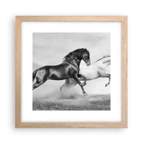 Poster in light oak frame - Angels and Demons - 30x30 cm