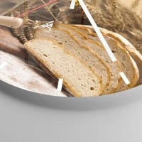 Clock face with lines