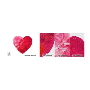 Photo Wallpaper Sample Premium Canvas - All You Need Is Love - Abstraction, Red Heart, Symbol of Love - 100x30 cm