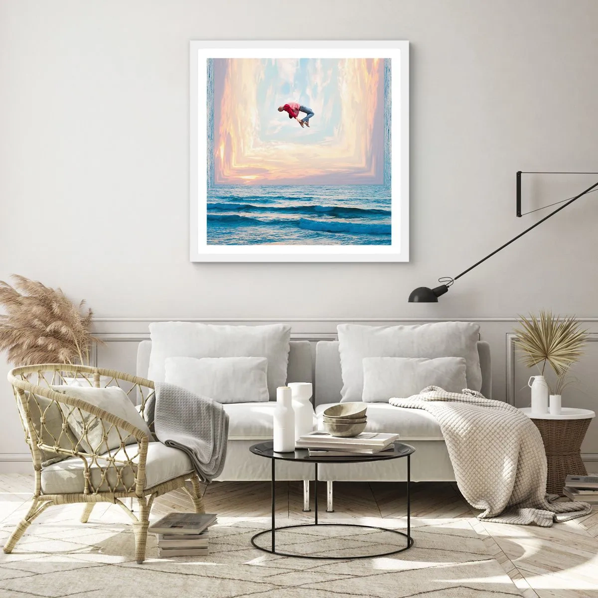Poster in white frmae - To Another Dimension - 40x40 cm