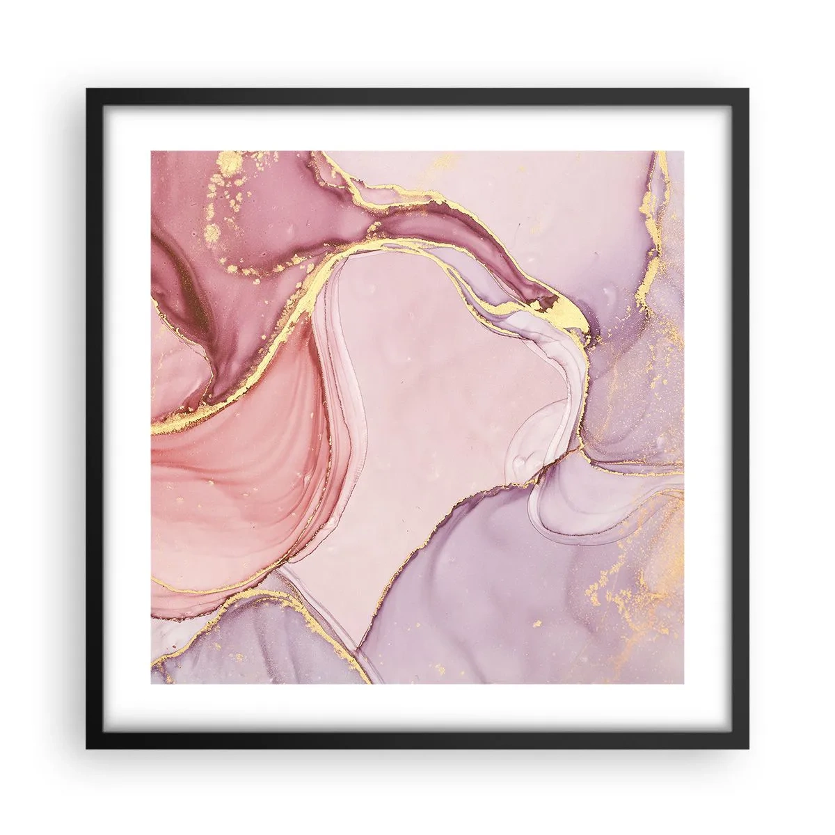 Poster in black frame - Caress of Colours - 50x50 cm