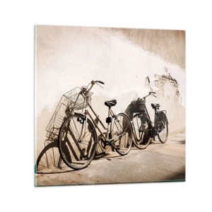 Glass picture - Unforgetable Charm of the Past - 30x30 cm