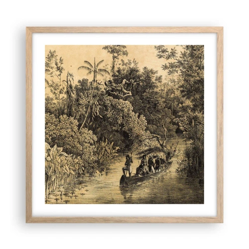 Poster in light oak frame - Journey to the Spring - 50x50 cm