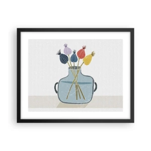 Poster in black frame - As Quiet as Poppies - 50x40 cm