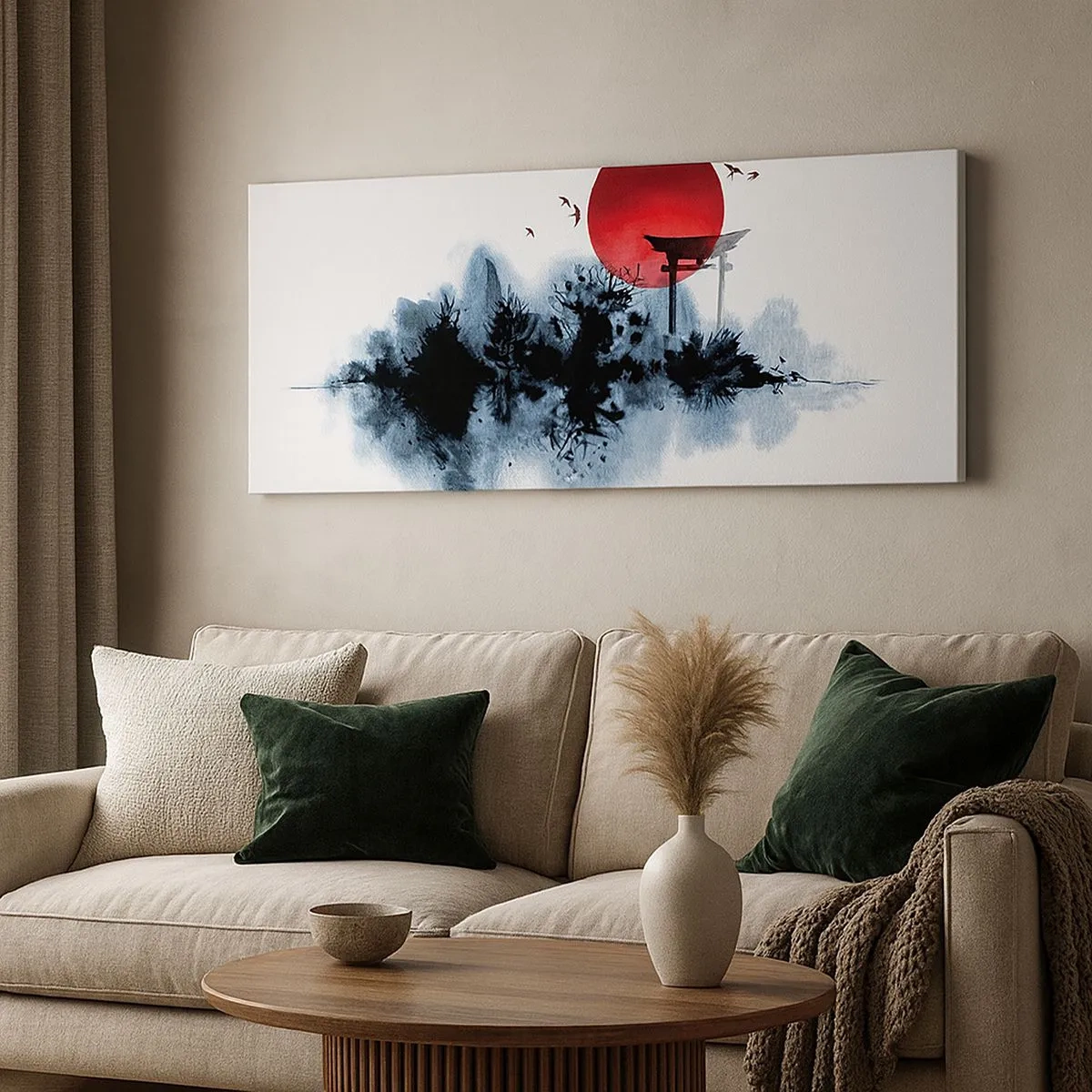 Canvas picture - Japanese View - 100x40 cm