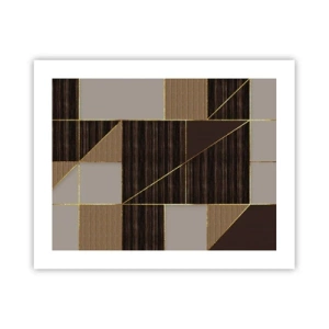 Poster - Mosaic of Brown and Gold - 50x40 cm