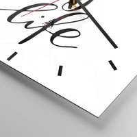 Clock face with lines