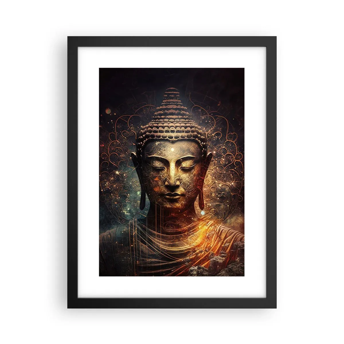 Poster in black frame - Spiritual Balance - 30x40 cm