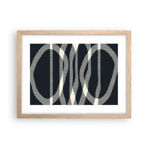 Poster in light oak frame - Attempt at Breaking Darkness - 40x30 cm