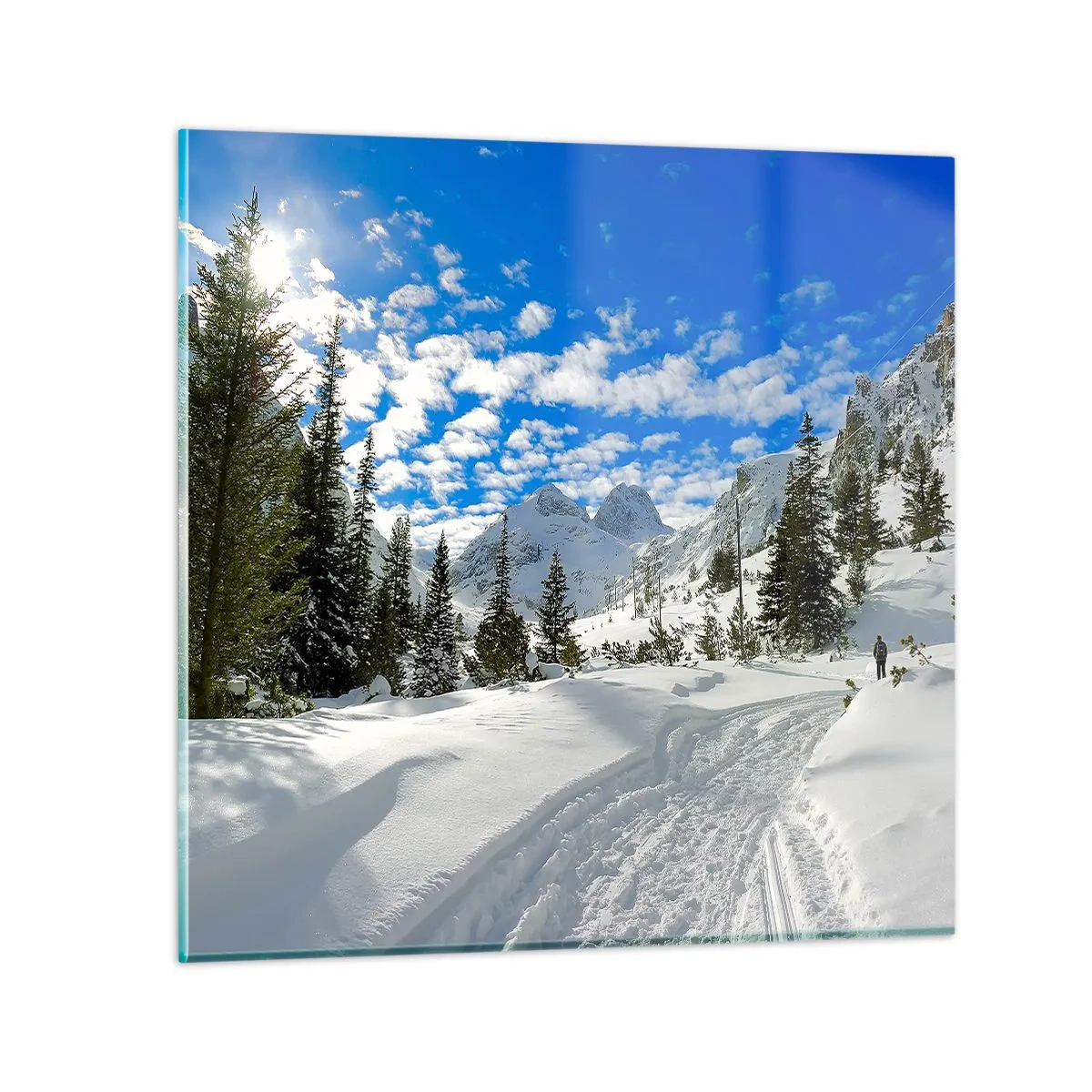Glass picture - In Snow and in the Sun - 60x60 cm