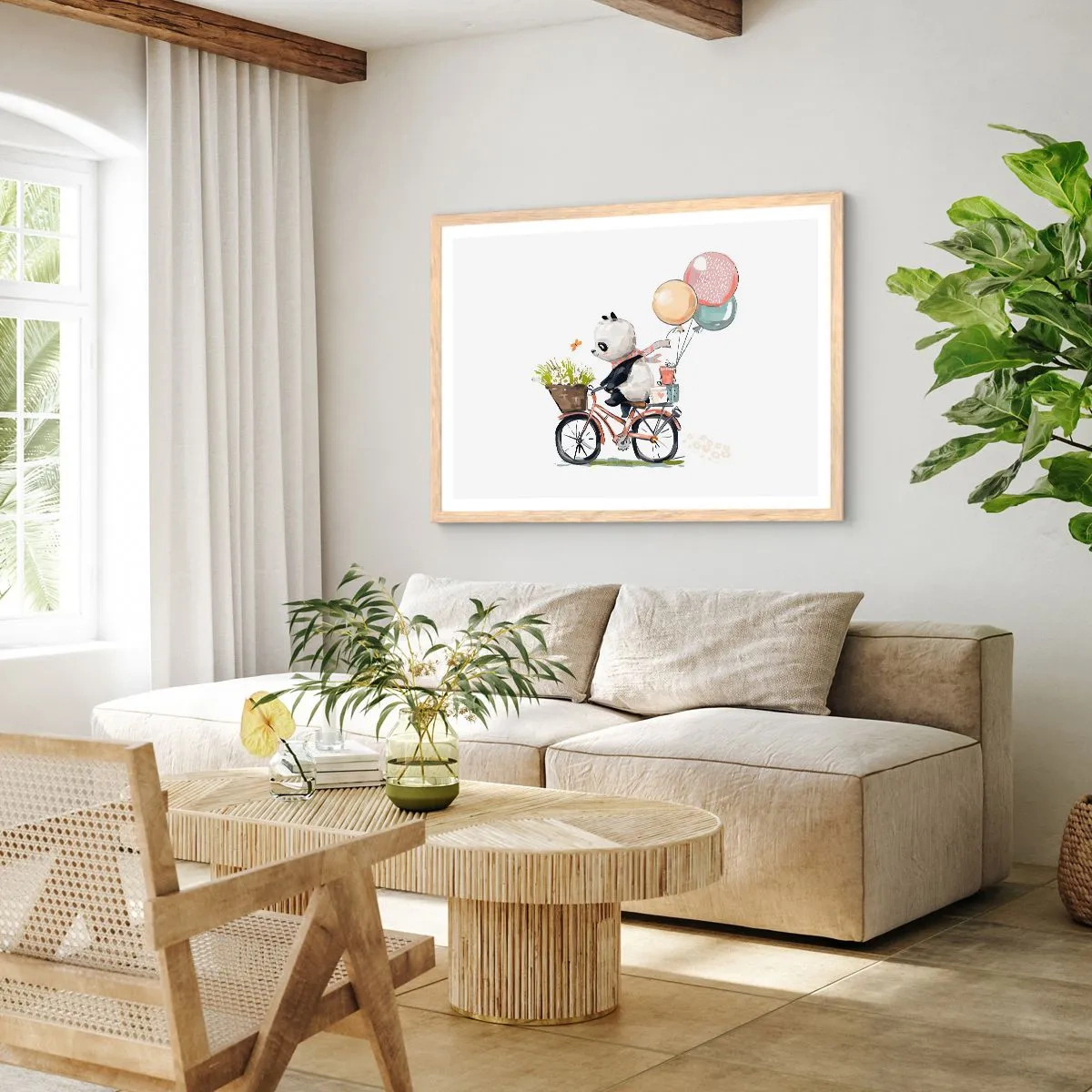 Poster in light oak frame - Lucky Day - 50x40 cm