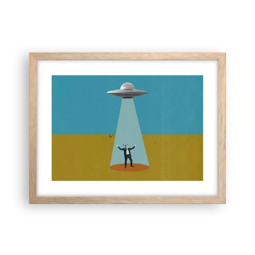 Poster in light oak frame - Close Encounter - 40x30 cm