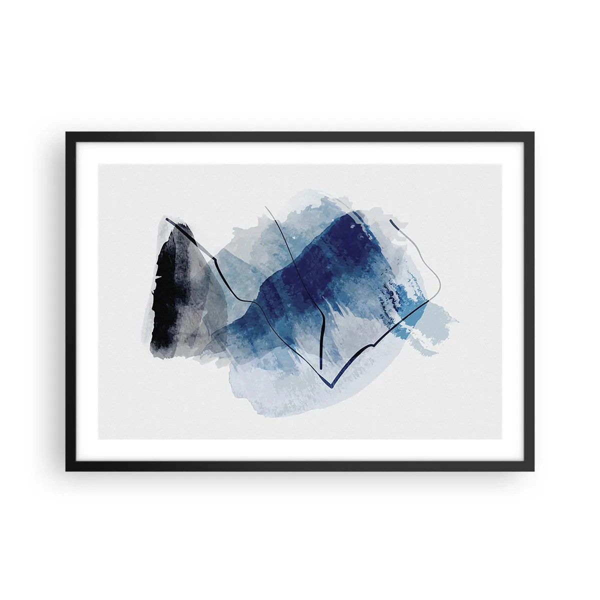 Poster in black frame - Ice Mountain - 70x50 cm