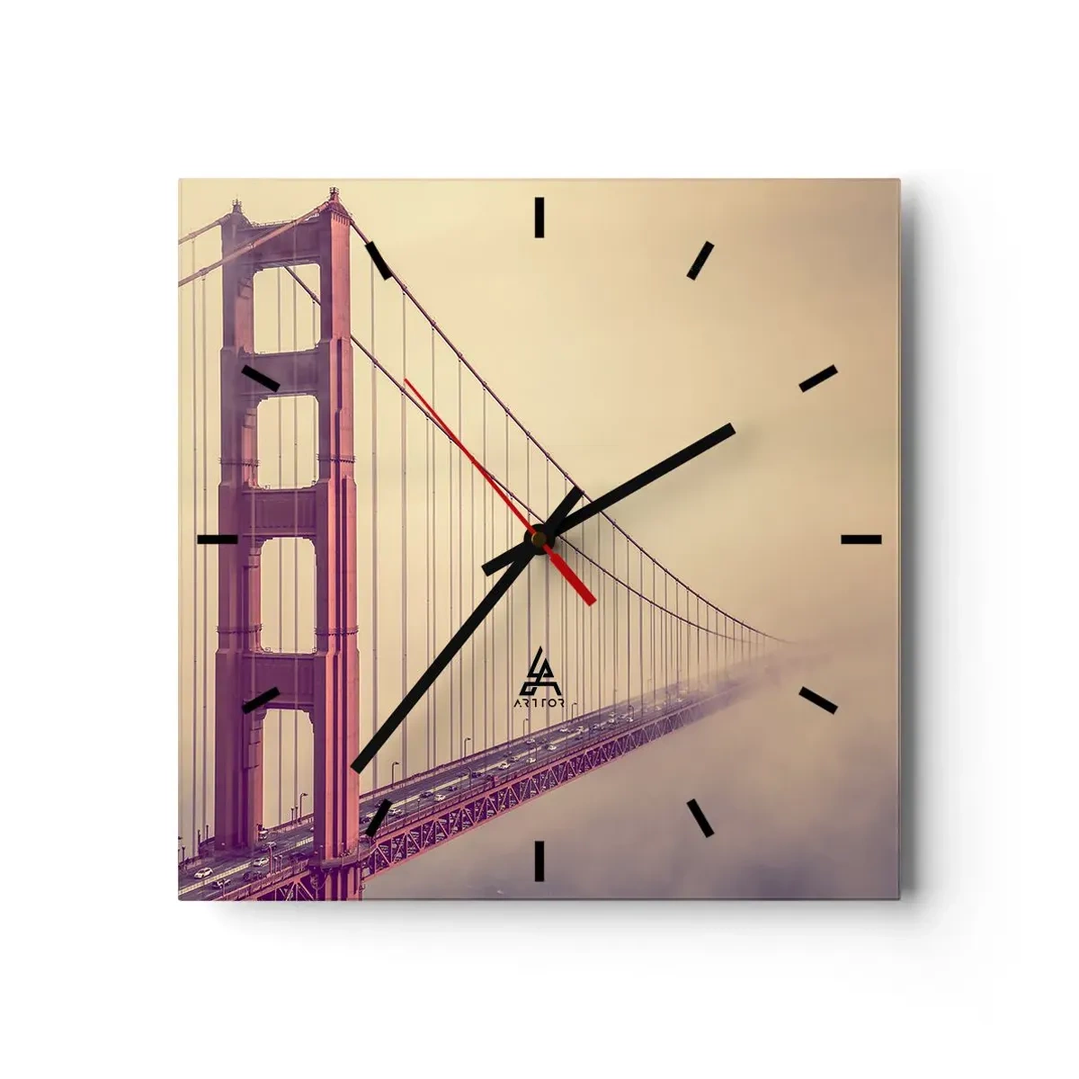 Wall clock - Clock on glass - Between Heaven and Earth - 30x30 cm