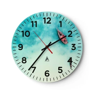 Wall clock - Clock on glass - On the Beaches of Zanzibar, When the Tide Is High - 30x30 cm