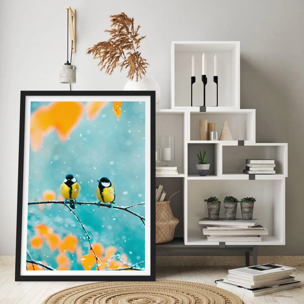 Poster in black frame - Birdy Gossip - 61x91 cm