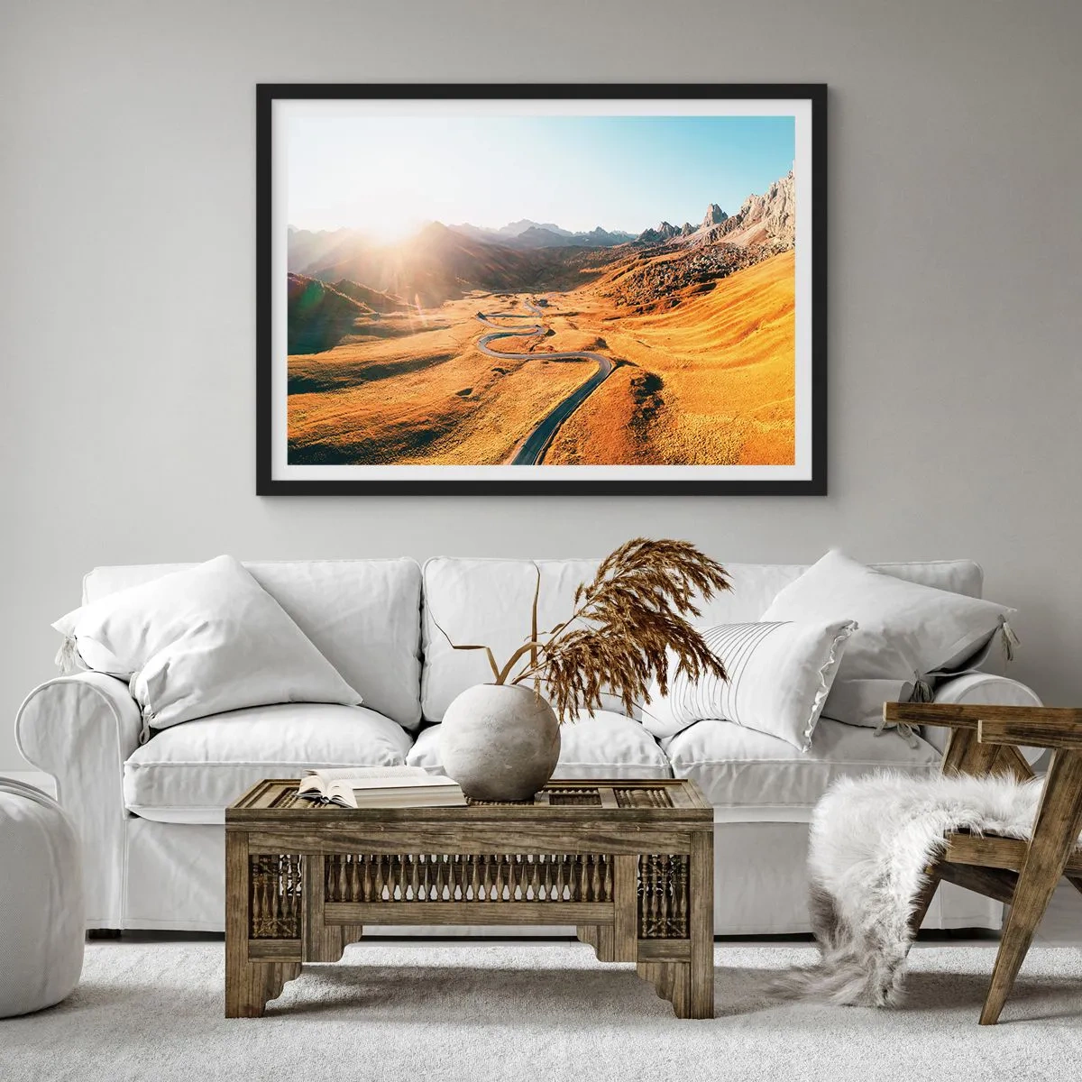 Poster in black frame - In a Golden Valley - 70x50 cm